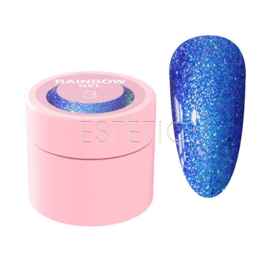 Гель-блестки LUNA Rainbow Gel №3 хамелеон синий-фиолетовый, 5 мл