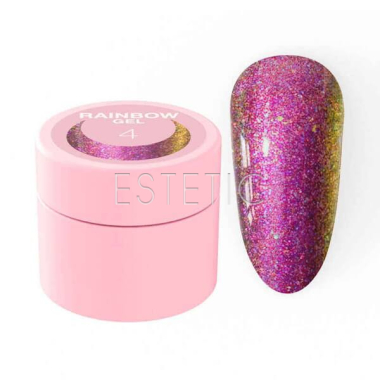 Гель-блестки LUNA Rainbow Gel №4 хамелеон розовый-золотой, 5 мл