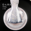 Гель-лак Dark Pro Base Potal 43, 15 мл ніжно рожевий айворі з поталлю білого золота
