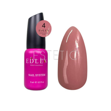 Рідкий гель EDLEN Water Acrygel Nude №04 тілесний бежево-рожевий, 9 мл