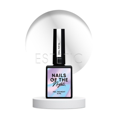 Топ перлинний NAILSOFTHENIGHT Top Shell 04 з срібною втиркою без липкого шару, 10 мл