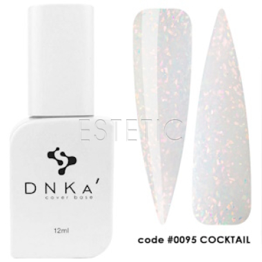 База DNKa Cover Base №0095 Coctail молочная с розовой и разной поталью,12 мл