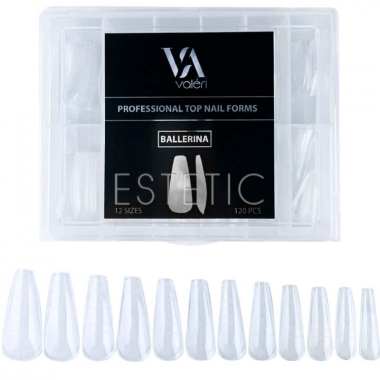 Верхние формы для наращивания Valeri Top Nail Forms Ballerina балерина, 120шт