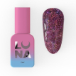 Жидкий гель LUNA Light Acrygel №58 светоотражающий черно-синий с разными блесточками, 13 мл