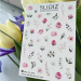 Фото 1 - Слайдеры для ногтей SLIDIZ 137 на водной основе, пионы peonies
