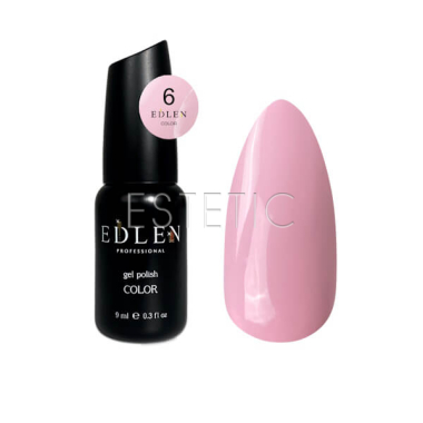 Гель-лак Edlen Color №006 ніжний блідо-рожевий, 9 мл