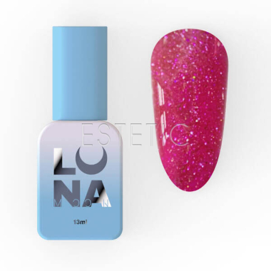 Гель-лак LUNA Color №224 Reflection светоотражающий малиново-розовый блестками, 13 мл