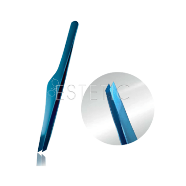 Пинцет для бровей OKO Blue Magic Premium скошенный