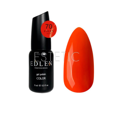 Гель-лак Edlen Color №070 яркий оранжевый неоновый, 9 мл