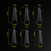 Фото 2 - Верхні форми для нарощування Komilfo Top Nail Forms Long Gothic довгий готичний мигдаль,130 шт