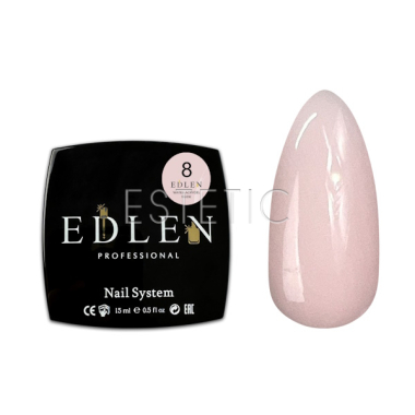 Рідкий гель EDLEN Water Acrygel Nude №08 вершково-рожевий, 15 мл