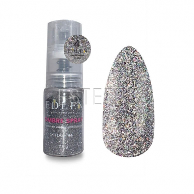 Спрей для нігтів Омбре Edlen Ombre Spray Flash 4 світловідбиваючий чорний, 7,5 г