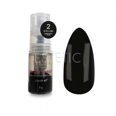 Спрей для ногтей Омбре Edlen Ombre Spray Color №2 черный, 5 г
