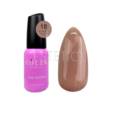 Жидкий гель EDLEN Water Acrygel Nude №18 светло-коричневый капучино, 9 мл