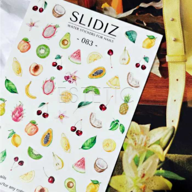 Cлайдери для нігтів SLIDIZ 083 на водній основі, фрукти