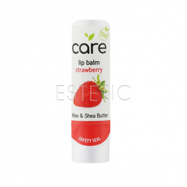 Бальзам для губ QUIZ Care Lip Balm з алоє та олія ши, Полуниця, 4 г