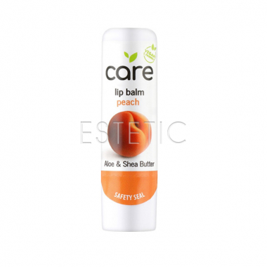 Бальзам для губ QUIZ Care Lip Balm с алоэ и масло ши, Персик, 4 г