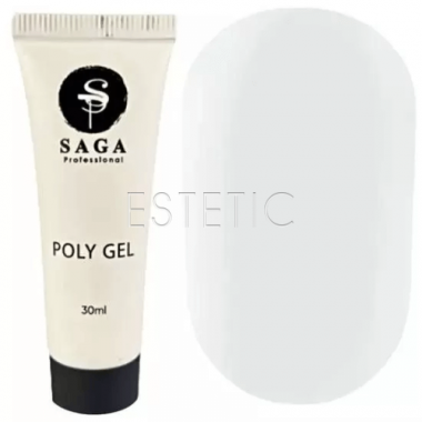 Полигель SAGA Poly Gel 02 (акригель) белый, 30мл