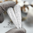 Гель-лак SAGA Black Snow 02 белый с черной крошкой, 9 мл
