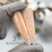 Гель-лак SAGA Black Snow 03 светло-бежевый с черной крошкой, 9 мл