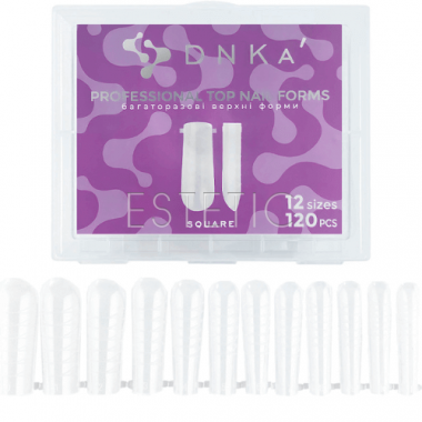 Верхние формы для наращивания DNKa Top Nail Forms Square квадрат, 120шт