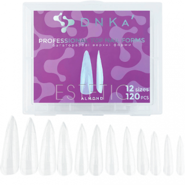 Верхні форми для нарощування DNKa Top Nail Forms Almond мигдаль,120шт