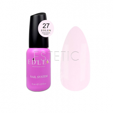 Жидкий гель Edlen Water Acrygel №27 Bouquet молочно-розовый, 9 мл
