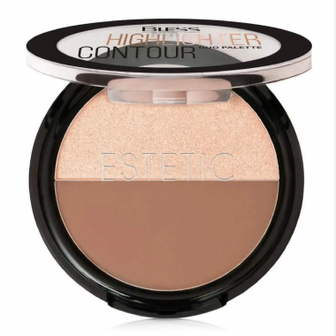Палетка контур+хайлайтер Bless Duo Palette Highlighter Contour № 01, 8г