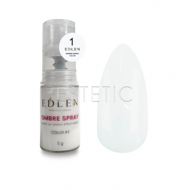 Спрей для ногтей Омбре Edlen Ombre Spray Color №1 белый, 5 г