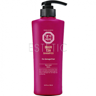 Шампунь Daeng Gi Meo Ri Beer Tin Shampoo для поврежденных волос с пивными дрожжами, 500мл