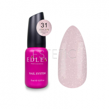 Жидкий гель EDLEN Water Acrygel №31 Opal розово-молочный с опаловым блеском, 9 мл