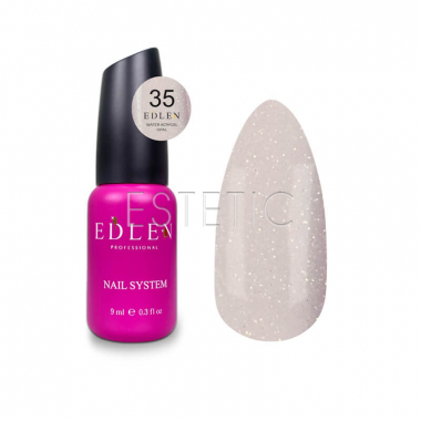 EDLEN Жидкий гель Water Acrygel №35 Opal молочно-розовый с опаловым блеском, 9 мл