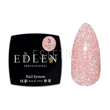 Гель Edlen Builder gel Flash №3 світловідбиваючий бежевий холодний, 30 мл