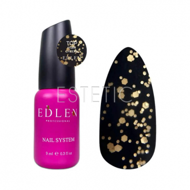 Топ матовый Edlen Top matt Cheers с золотыми шестигранниками, 9 мл