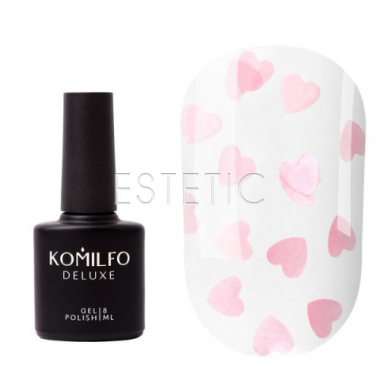 Топ з рожевими сердечками Komilfo No Wipe L'amour Rose Top, 8 мл