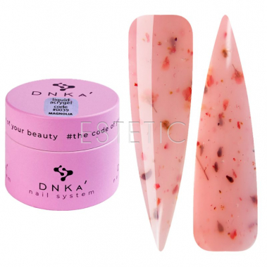 Жидкий гель DNKa Liquid Acrygel #0039 Magnolia нежно розовый с сухоцветами,15 мл