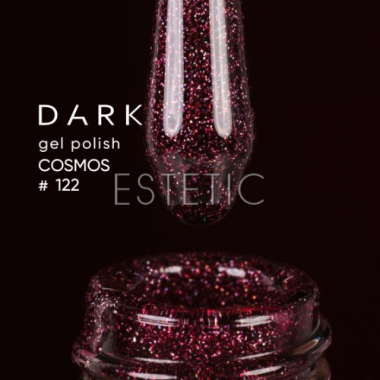 Гель-лак Dark gel polish 122 Cosmos бордо с голографическими блесточками, 10 мл