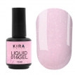 Жидкий гель Kira Nails Liquid Gel 016 айвори розовый с микроблеском опал, 15 мл