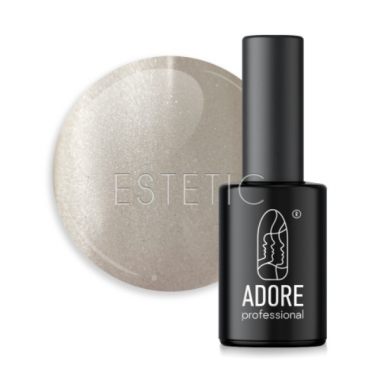 Гель-лак ADORE Gel Polish Cat’s Eye Mm-11 вітражний, котяче око сіро-зелений з білим золотом, 8 мл