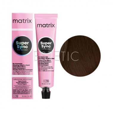 Фарба для волосся без аміаку MATRIX Super Sync Pre-Bonded 5NN інтенсивний натуральний світлий шатен, 90 мл