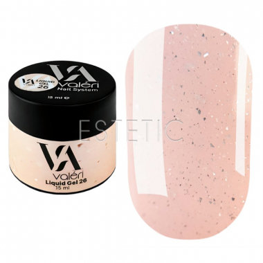 Рідкий гель Valeri Liquid Gel 026 бежевий тілесний з шиммером, 15 мл