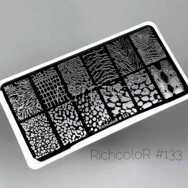 Пластина для стемпінгу RichColor-133, 6x12 см тваринний принт