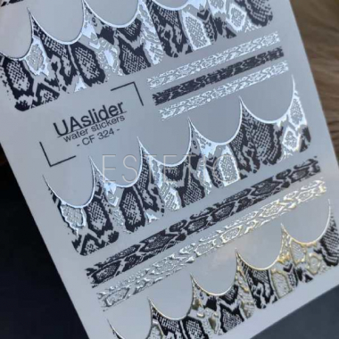 Слайдер-дизайн UAsliderColor and Foil 324 колір+фольга срібло, френч шкіра Зміїї