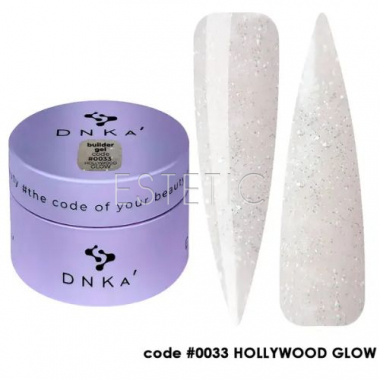 Гель DNKa Builder Gel #0034 Hollywood Glow светоотражающий молочный, 30 мл
