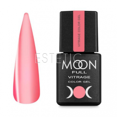 Гель-лак вітражний MOON FULL Vitrage Collor Gel №07 червоний яскравий, 8 мл