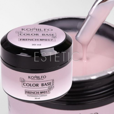 Komilfo Color Base French 017 камуфлююча база для гель-лаку, 30 мл (гель-банка)