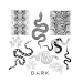 Фото 1 - Пластина для стемпинга DARK Snake Mini, змеи, змеиная кожа, 6,5x6,5