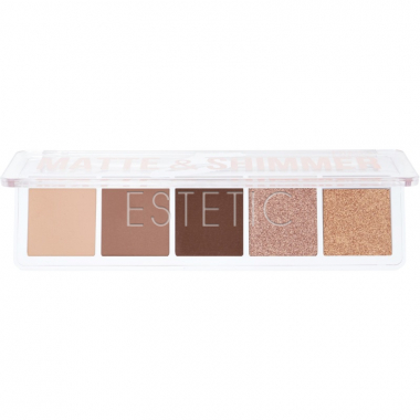 Тени для век 5 тонов Bless Beauty Matte & Shimmer 01 Brown, палетка 9,8 г