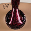 Гель-лак Dark gel polish Cat Eye 16 котяче око червоно-малиновий, 6 мл