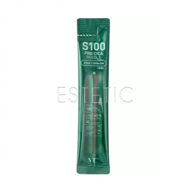 Бустер для лица VT Cosmetics 100 PRO CICA Reedle Shot со спикулами для чувствительной кожи, стик 2 мл
